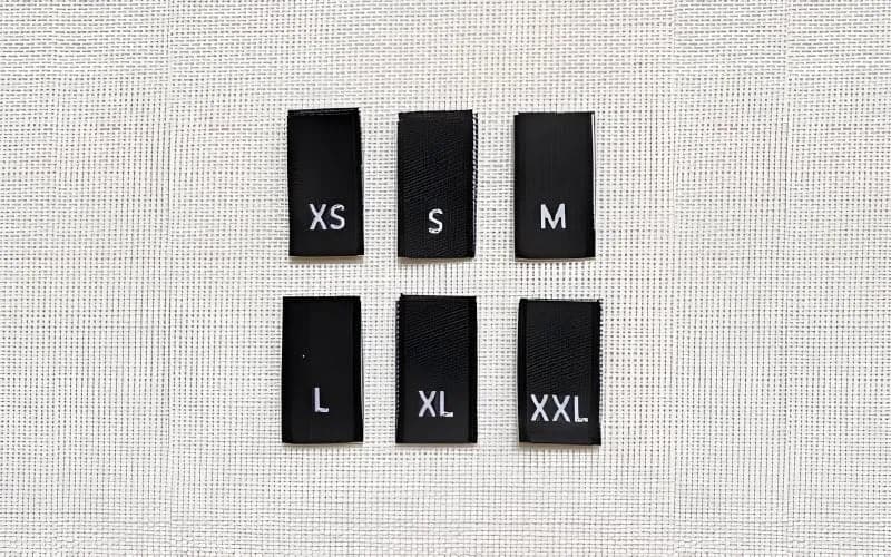 SIZE LABELS Sample 2
